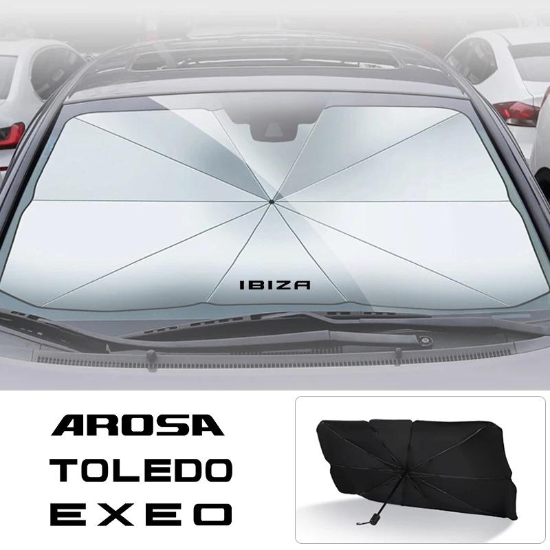 Kncr9 Car Windshield Sunshade Umbrella Car Front Shading For SEAT Ibiza Leon Arona Ateca Altea Arosa Exeo Tarraco Car Accessories