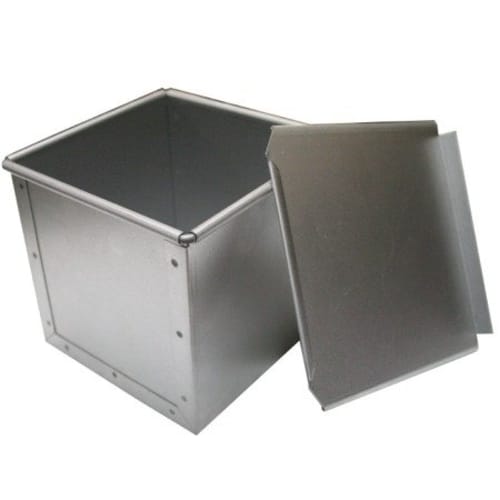 Asai Shoten Altite Bread Pan, 12cm Square, 1 Loaf Capacity, with Lid