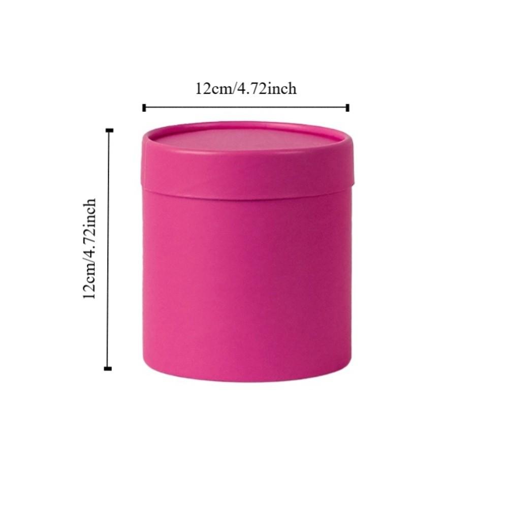 Round Flower Gift Box Solid Color Cardboard Gift Packaging Paper Box Silver Flower Arrangement Bucket Wedding Party Decoration