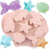 2 Piece Heat Resistant Ocean Theme Baking Mold Easy To Release Ice Cube Trays  Cake Decorating