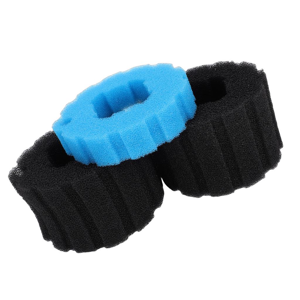 OASES Vacuum Cleaner Bucket Replacement Foam Filter Set, Washable Filter Pads for Maintenance, 1 Blue Sponge and 2 Black Sponges