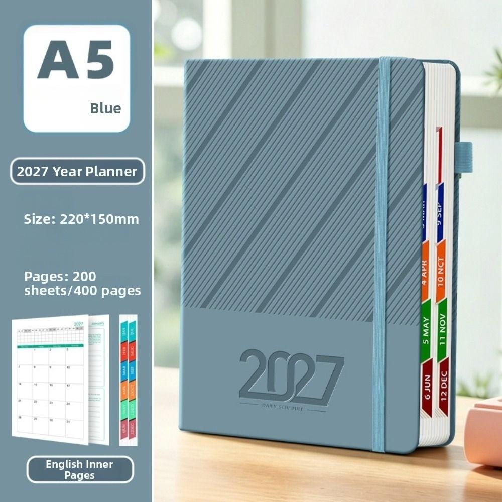 12 Months 2027 Schedule Planner Notepad Wear-resistant To-do List Notebook  Student