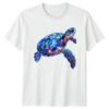 Cosmic Sea Turtle T-Shirt Ocean Wildlife Gift For Him And Her