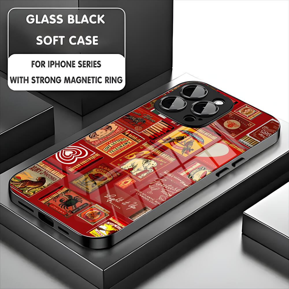 

Latest Retro Stamp Creative Designs Phone Case For Iphone 17 16 15 14 13 11 12 Pro Max Mini Plus Magnetic Glass Phone Cover iPhone 15 Pro
