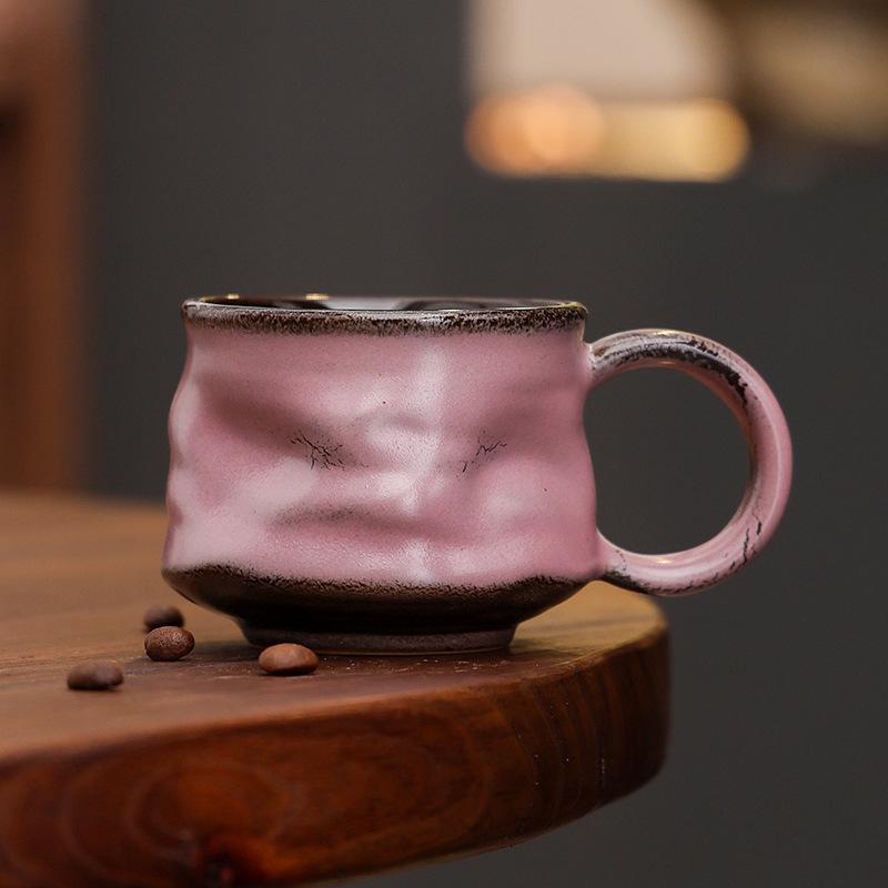 Kiln-Changed Ceramic Coffee Cup American Retro Cup Afternoon Tea Cup High Value Household Mug