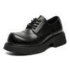 Derby shoes for men and women with the same thick sole heightening couple shoes British big head leather shoes casual tooling small leather shoes 951