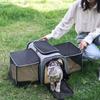 Expandable Cats Carriers Bag with Breathable Mesh Adjust Shoulder Strap Travel Case for Pet Dog Ventilation Suitcases