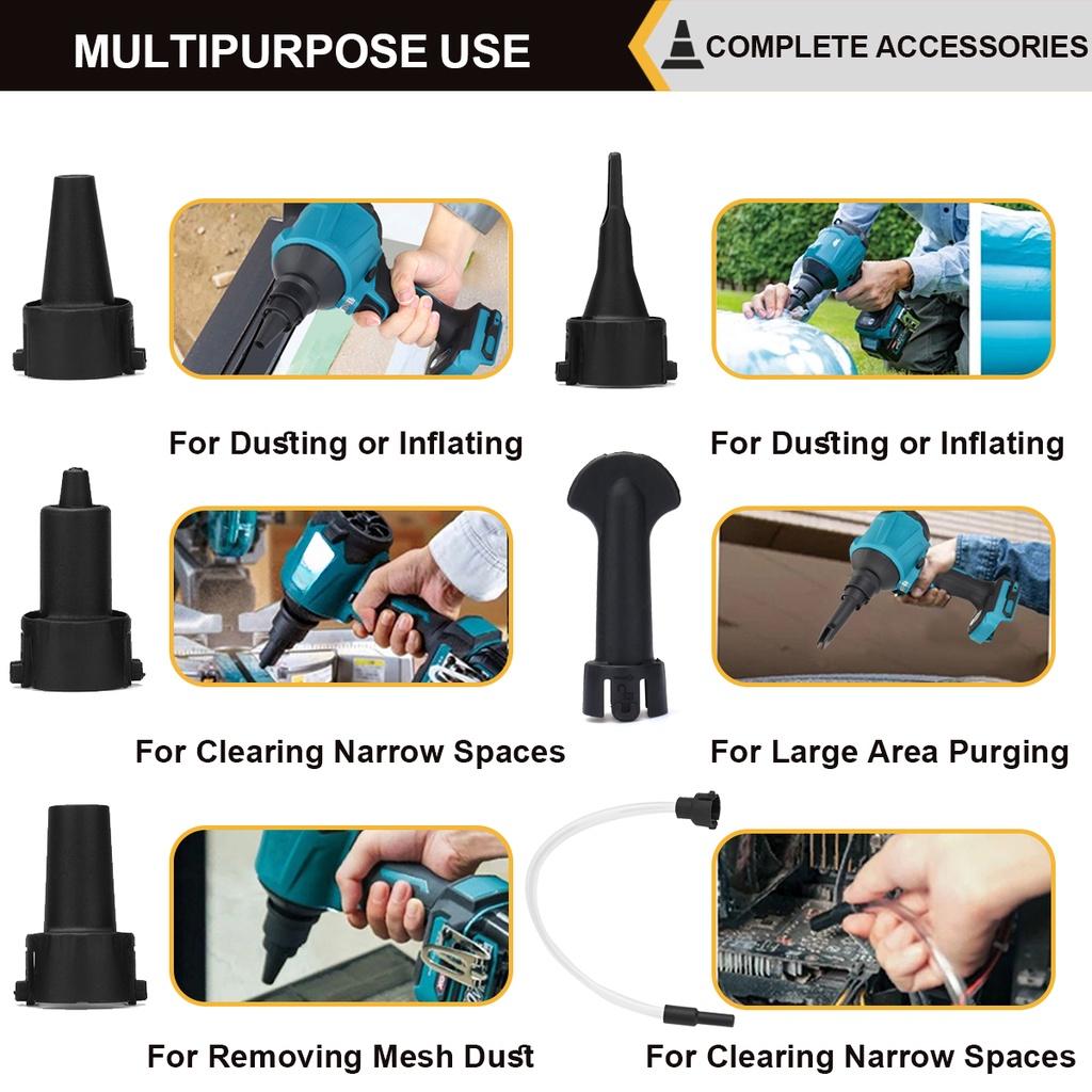 45000RPM Cordless Dust Blower 1000W Inflator Vacuum Multifunction Blower Toy Inflatable Gun With 2Pcs 29800Mah Battery