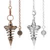 1pc Metal Pendulum Pendulo Radiestesia Pendulums for Dowsing Healing Pyramid Pendant Necklace Women Men Spiral Pendule Reiki Amulet