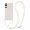 For Samsung Galaxy S21 4G/5G Case Rubberized Fiber Lining Cover with Long Lanyard