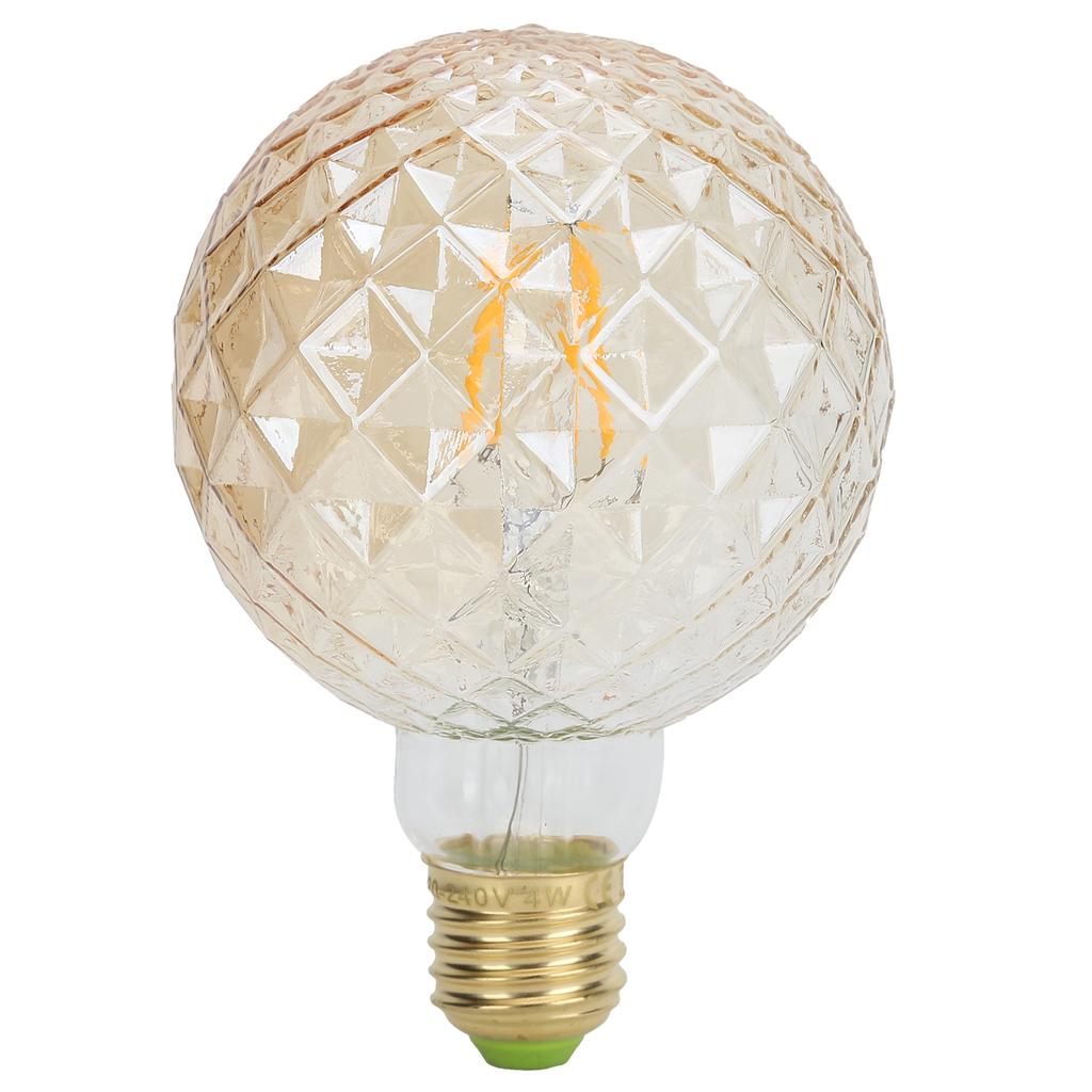 220V LED Decorative Bulb E27 4W G95 Glass Bulb High Brightness Filament Lamp Vintage Light Bulb for Living Room Bedroom