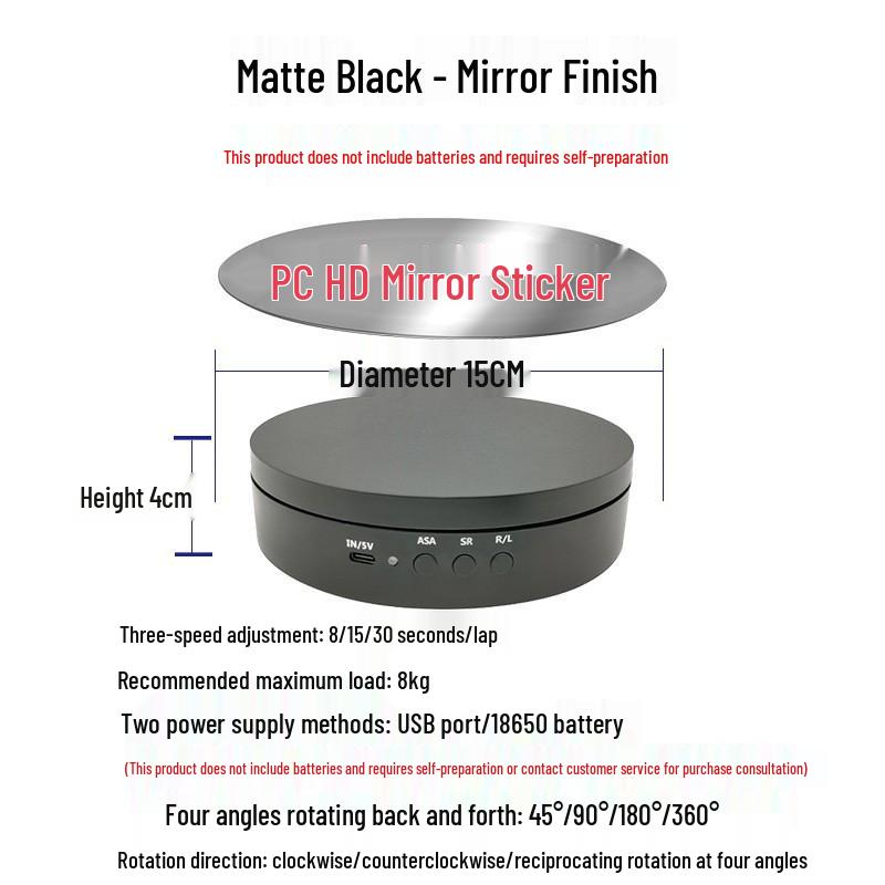 Adjustable Smart Electric Display Turntable for Live Streaming and Shooting
