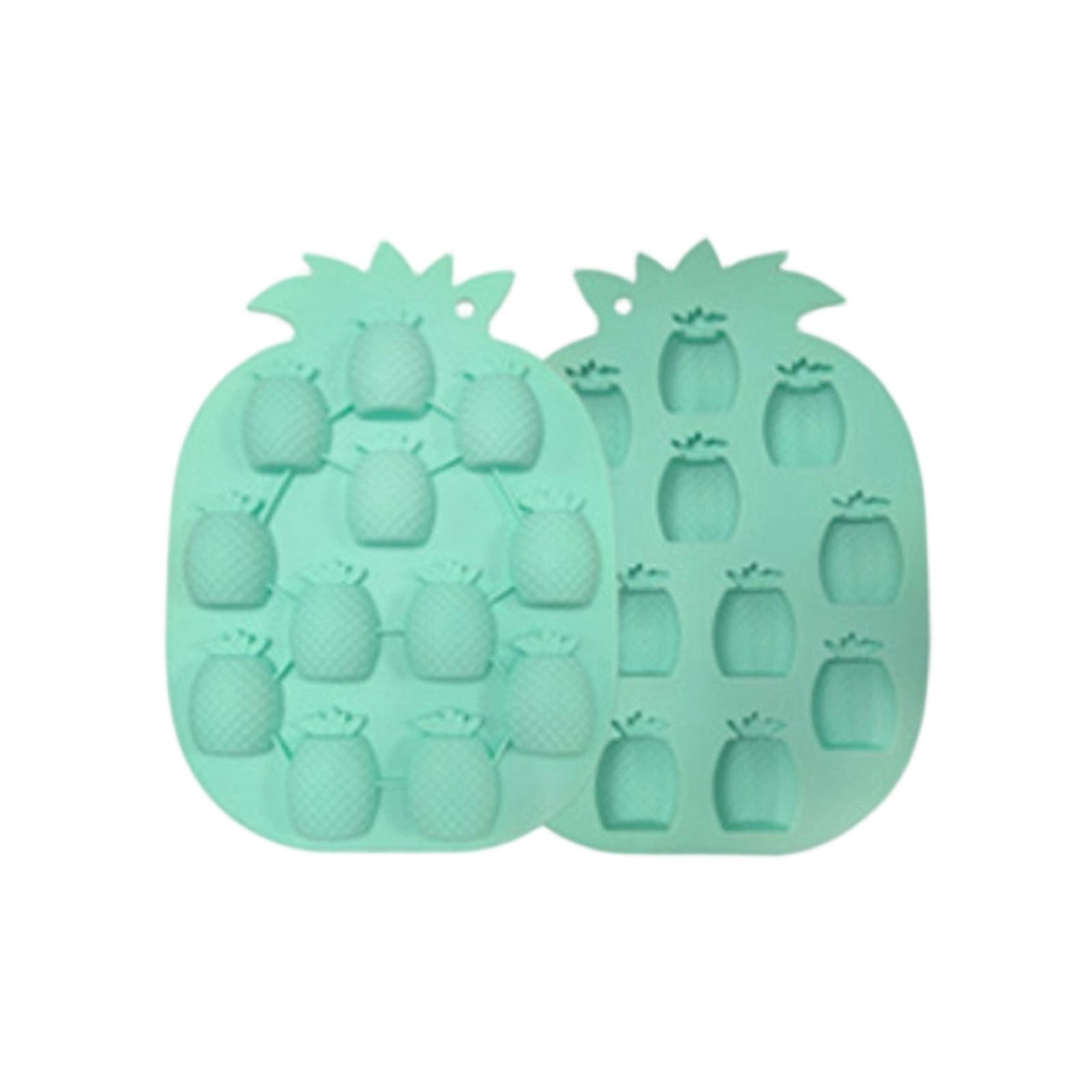 Silicone Pineapple Ice Cube Tray Mold for DIY Chocolate Candy Baking Mold Flexible Non-Stick Pineapple Shape Ice Mold for Kitchen Use One Size