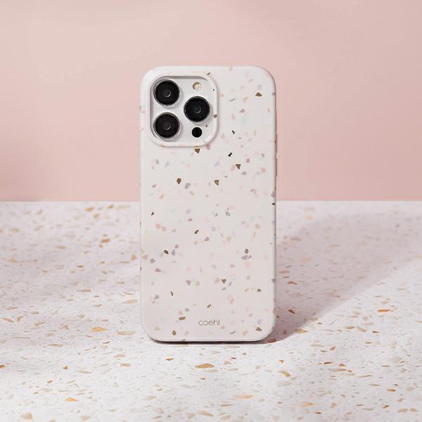 Etui do iPhone 14 Pro Max UNIQ Coehl Terrazzo Piaskowe