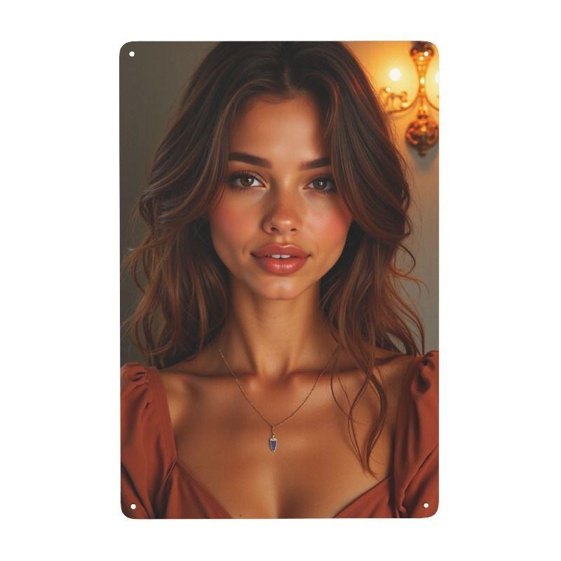 Retro Metal Tin Sign Sexy Woman Wall Art Home Decor 8x12 Inch 20x30 cm