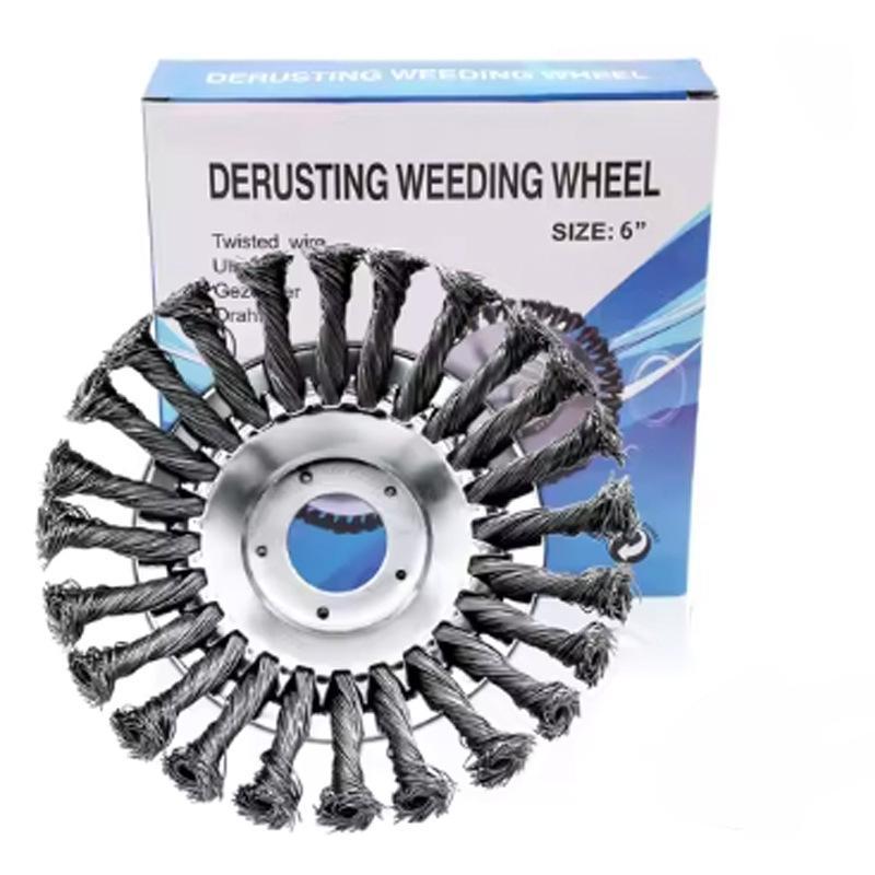 6/8Inch Wire Brush Trimmer Weed Cutter Head Grass Moss Steel Wire Grass Trimmer Head For Garden Lawnmover Cutter Tools