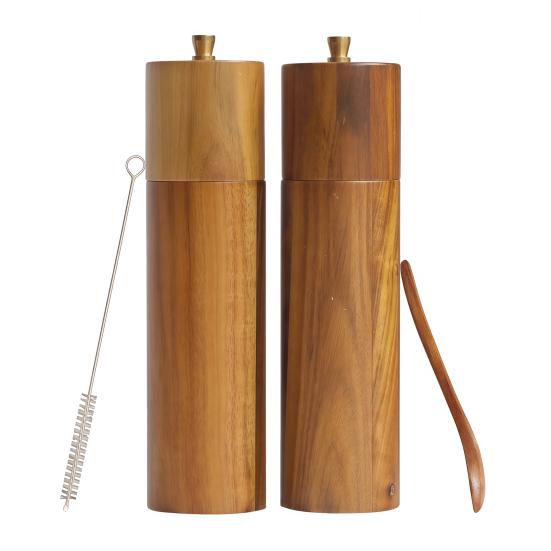 2Pcs Pepper Grinder Manual Salt Pepper Mill Set with Adjustable Coarseness Refillable Ceramic