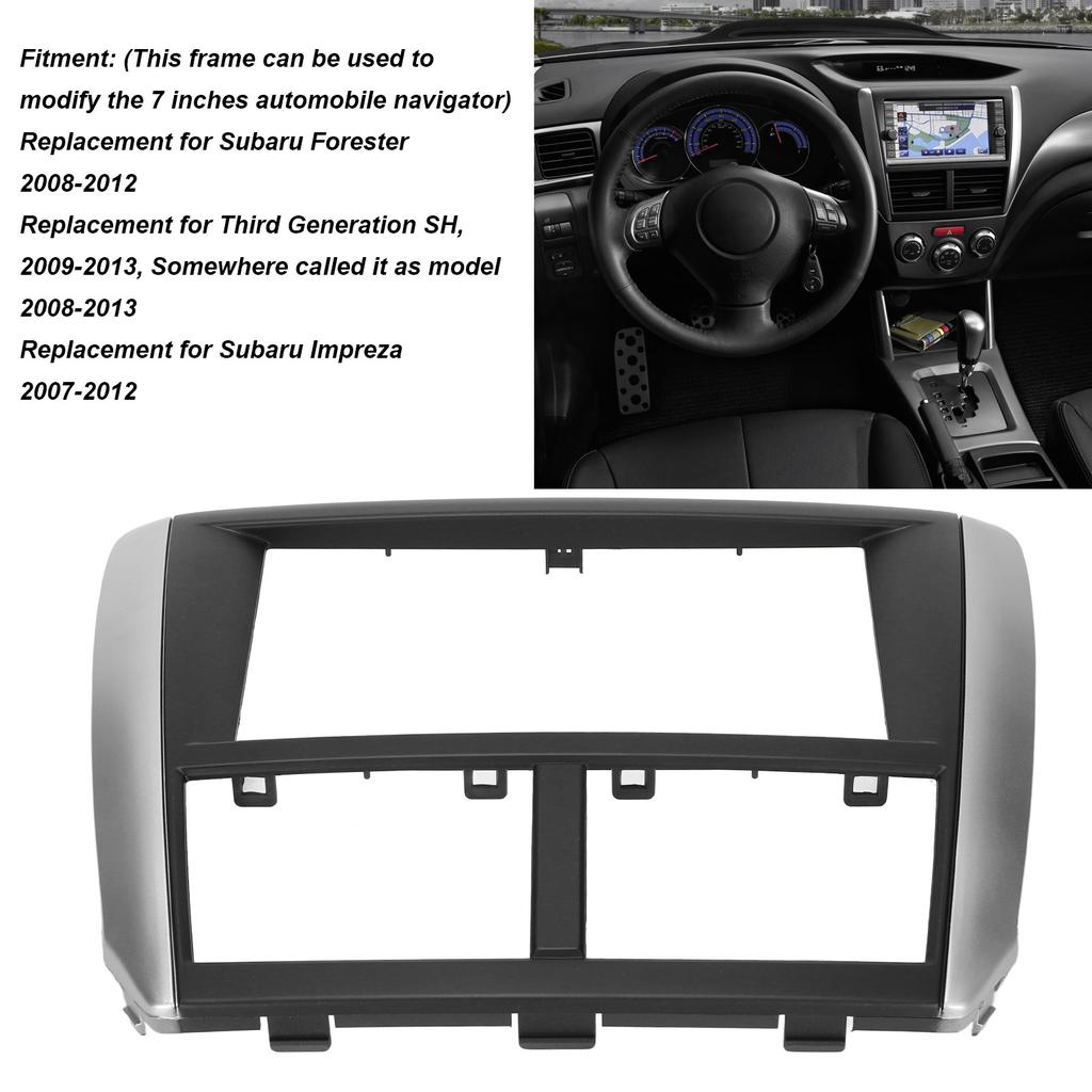 Navigationspanel-Rahmenersatz für Subaru Impreza 2007–2012 Doppel-DIN-Autoradio-Blende für Subaru Forester 2008–2012