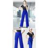 Lockere Tanz-Modern-Hose Ballsaal-Tanz Fließend Hohe Taille Hose Latein Band Hohe Taille Weite Beine Latein-Tanzhose
