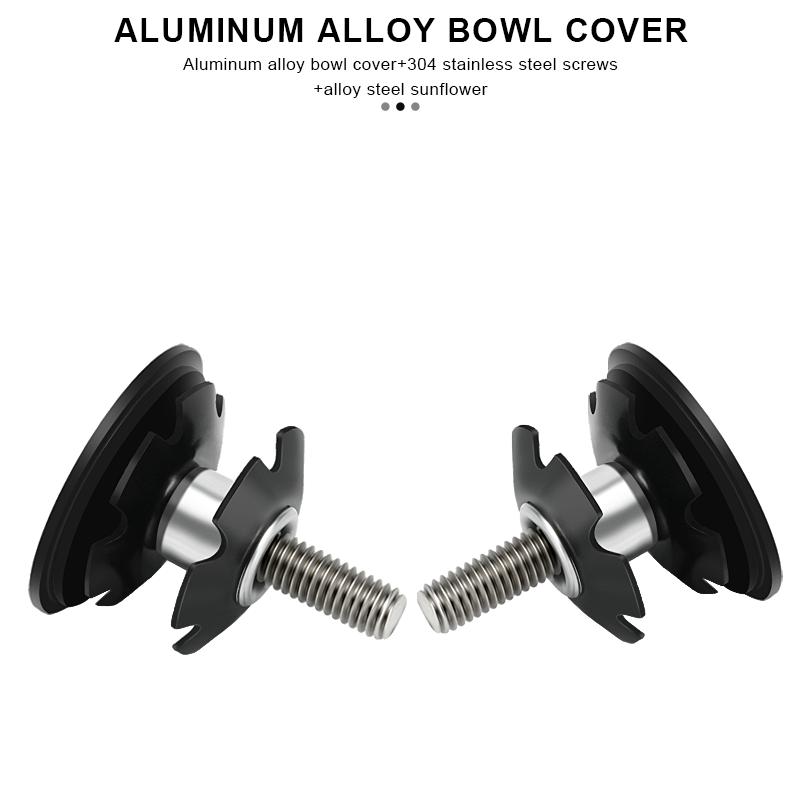 Bike Headset Stem Top Cap Cover Bicycle Stem Headset Top Caps Bolt Headset Screw Star Nuts For 1-1/8" 28.6mm Front Fork Tube