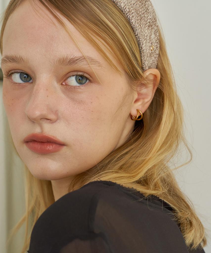 S'Secondo Double Line Hoop Earrings_2 Colors