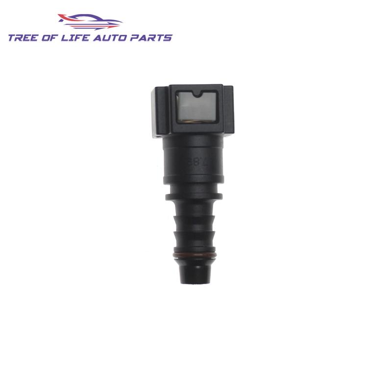 2/5/10x 7.89 ID8 5/16 Car Fuel Line Quick Connector Hose Coupler Nylon Oil Line Pipe Connect Disconnect Release Hose 180 Degree