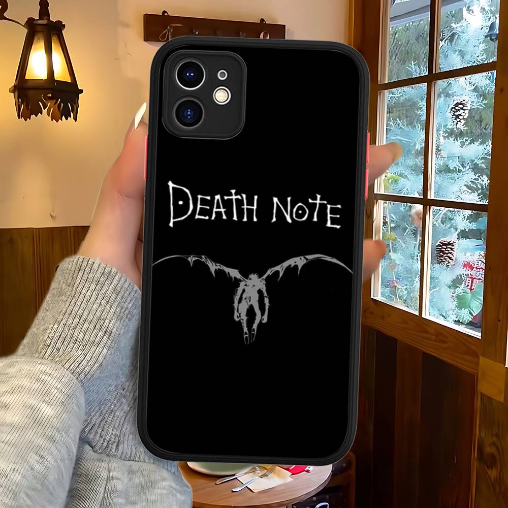 D-Death Note Matný poloprůhledný kryt na telefon Pro Iphone 16 ProMax 15 14 13 12 11 X XS PRO Plus
