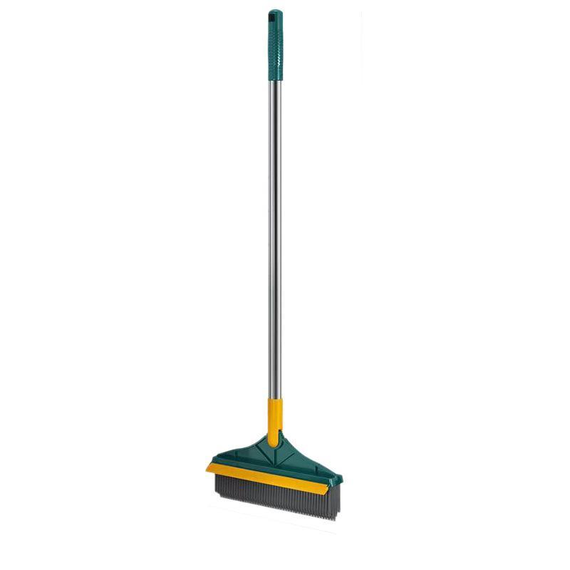 V Shaped Crevice Floor Scrub Brush With Stiff Bristles And Water Squeegee For Bathroom Kitchen Deep Cleaning