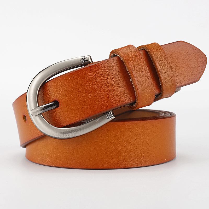 Leather Genuine Womens Waist Belt Alloy Buckle Everyday Casual Decoration Wear