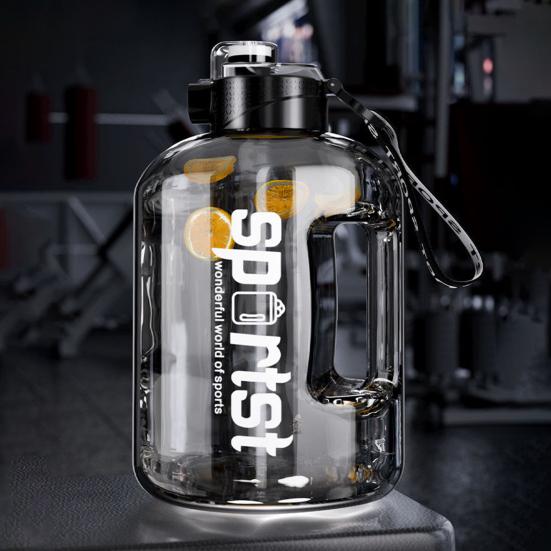 1.7/2.7L Sports Water Bottle with Straw Large Capacity Leakproof Portable Lightweight Outdoor Cycling Gym Fitness Travel Drinking Cup