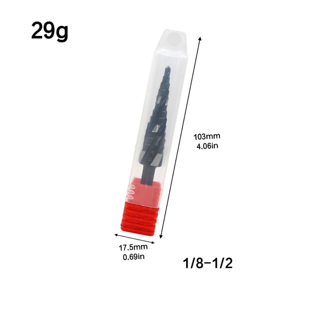Four Spiral Flute Step Drill Bit Spiral Groove Wood Metal Hole Opener Punch Holes Drill Bit