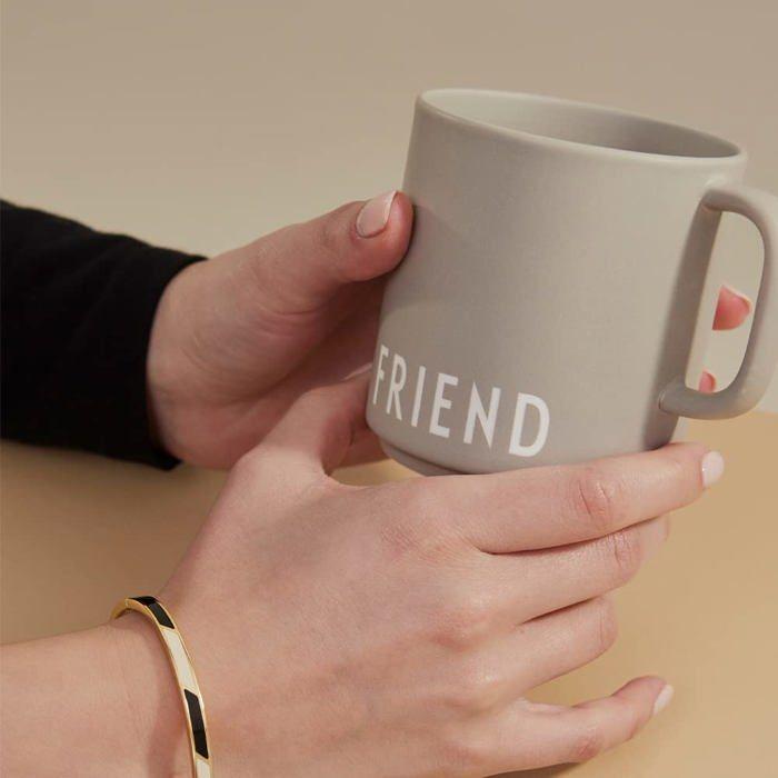 Mug - design letters - 1190071 - porcelaine - cylindrique - contemporain