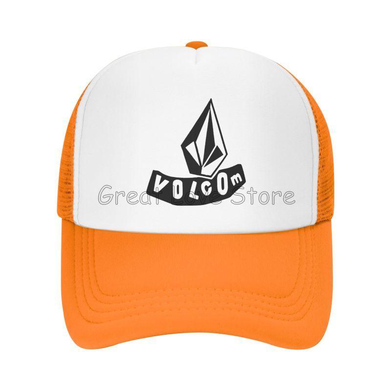 

Custom Volcoms Logo Print Mesh Baseball Caps Summer Outdoor Breathable Sun Protection Hat Unisex Adjustable Snapback Cap Adjustable
