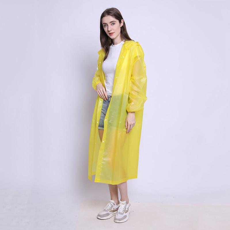 Unisex Vanntett Regnfrakk med Hette Sykling Gjenbrukbar 1 stk Poncho Impermeable Regntøy Regnfrakk