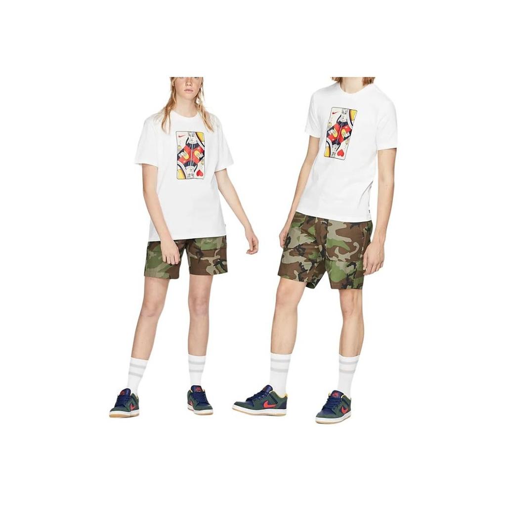 Nike SB Skateboarding Short Sleeve Crew Neck T-Shirt Men Tops White AQ4506-100