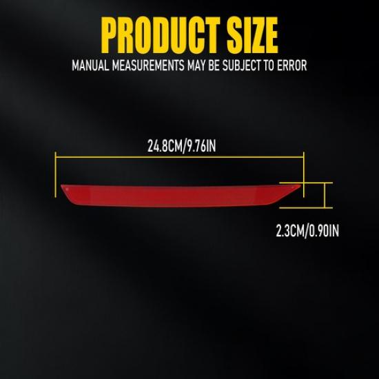 1 Red Passenger Lens Rear Bumper Reflector Marker For 2014-2017 Honda Odyssey SE
