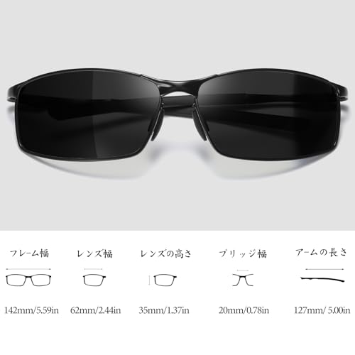 Rimerakea Sunglasses Men Fashion Polarized UV400 UV Protection Color-changing Suitable Fishing Driving.