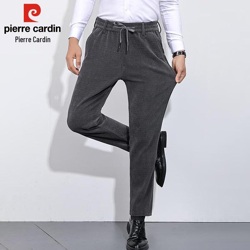 Pierre Cardin Men's Thickened Warm Corduroy Loose Straight-Leg Casual Pants