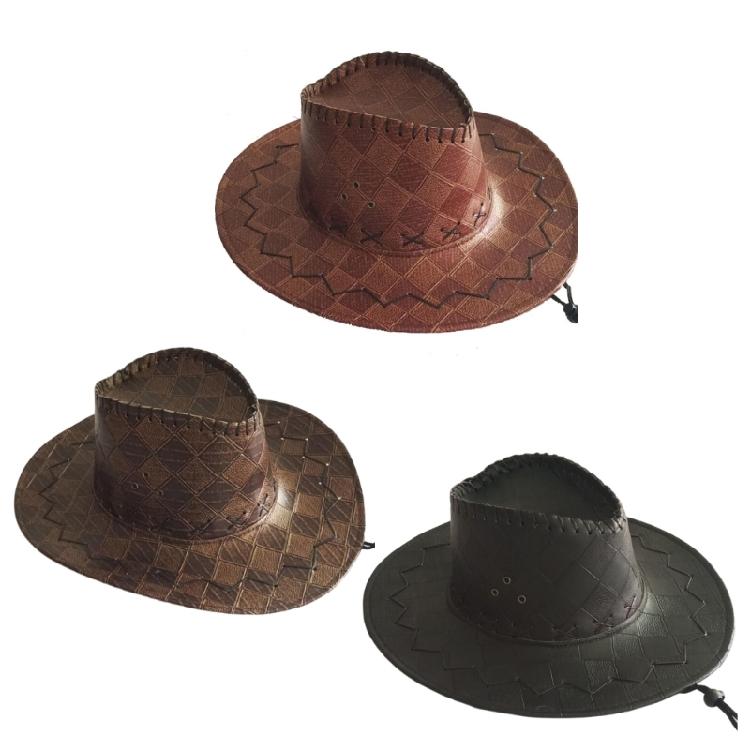 Unisex Checkered Hat Cowboy Hat for Travel for Outdoor Gatherings Holiday