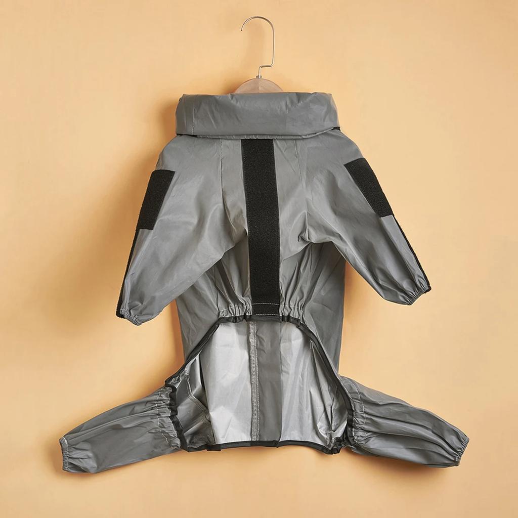 Waterproof Outdoor Large Dog Raincoat Reflective Sunscreen Jacket Pet Hoodie Medium-Large Size Clothes Raincoat Jumpsuit