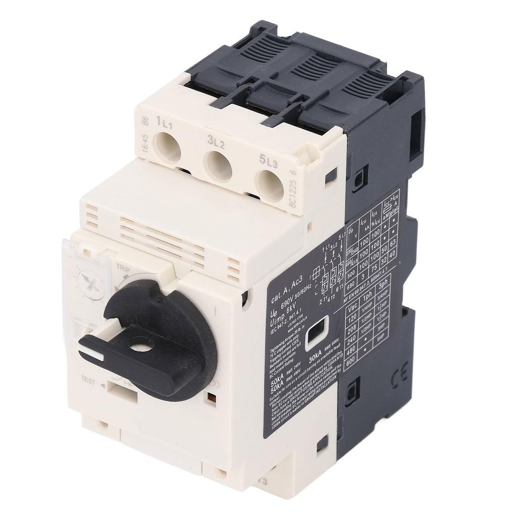 Motor Circuit Breaker 6‑10A Knob Type Thermal Magnetic Trip Motor Protector Switch AC690V