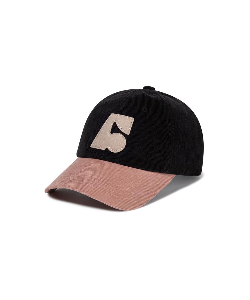 ONRIDPROJECT Applique Symbol Corduroy Two-Tone Ball Cap - Black