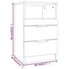 VidaXL Table de chevet Sonoma gris Bois d'ingénierie 817041
