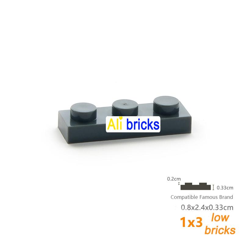 60pcs/lot DIY Blocks Building Bricks Thin 1X3 Educational Assemblage Construction Toys for Children Size Compatible With 3623