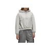 Y-3 Solid Logo Printed Hooded Zip-Up Long Sleeve Sweatshirt Women sweatshirt Gray JD9818