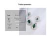 Elegant Oval Water Drop Emerald Earrings in 925 Sterling Silver