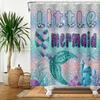 Unterwasserwelt Meerjungfrauenflosse Duschvorhänge Schuppen Meerestiere Badevorhang Kinder Badezimmer Dekoration Wasserdicht Polyester