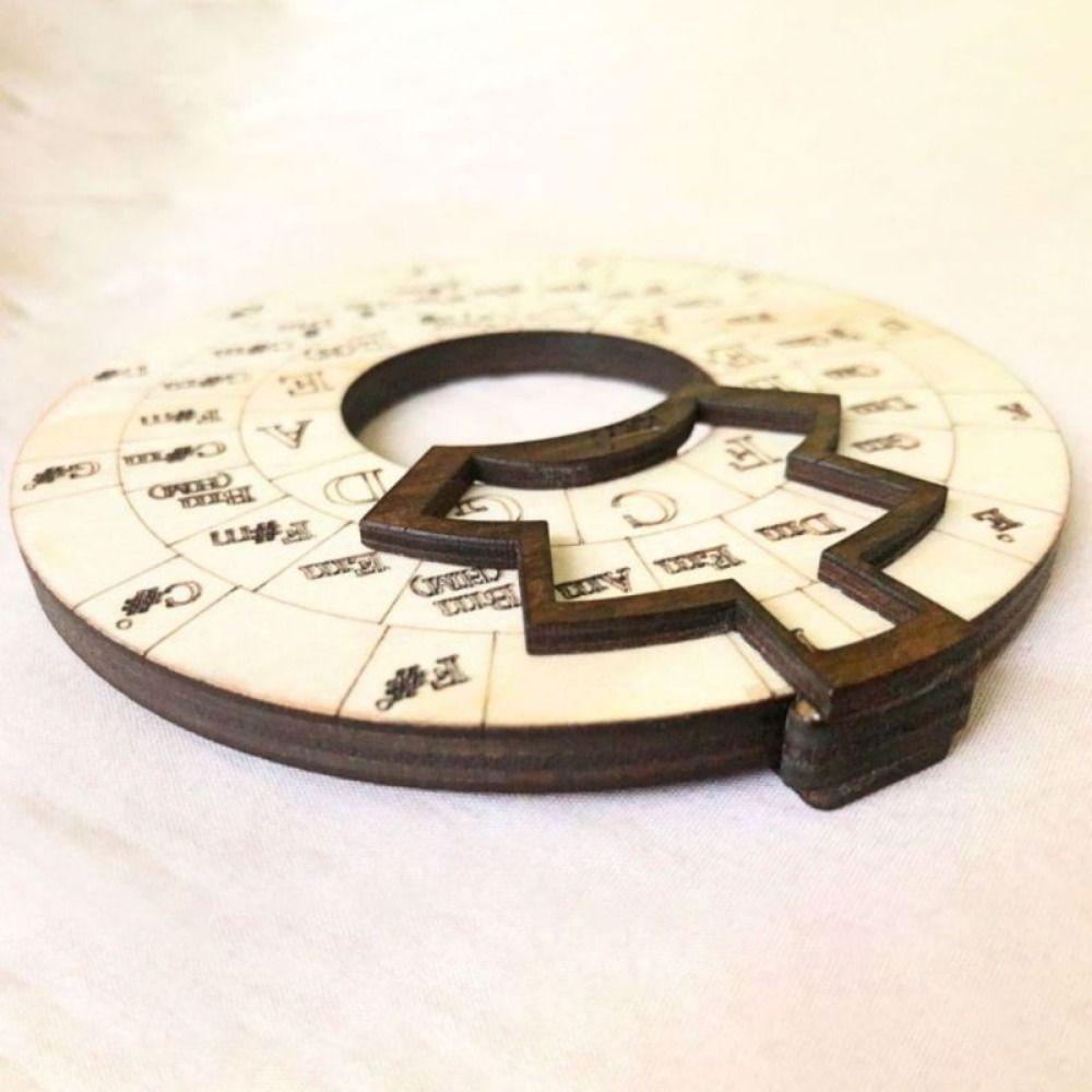 Wooden Guitar Chord Wheel Music Education Tools Round Music Melody Tools Wooden Melody Tool  Guitar