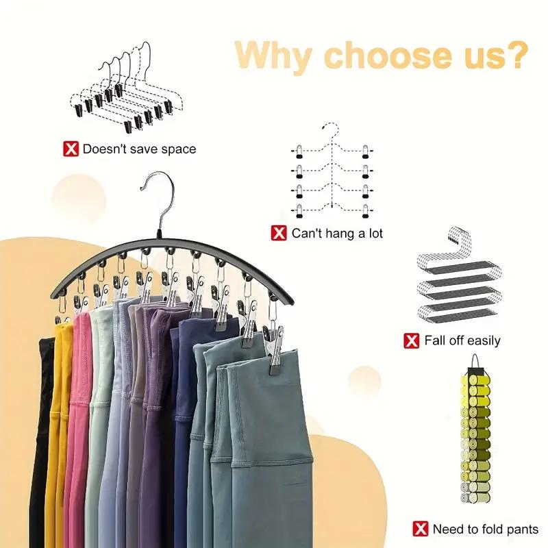 Stainless Steel Clothes Drying Hanger Windproof Clothing Rack 10 Clips Sock Laundry Airer Hanger Underwear Socks Holder