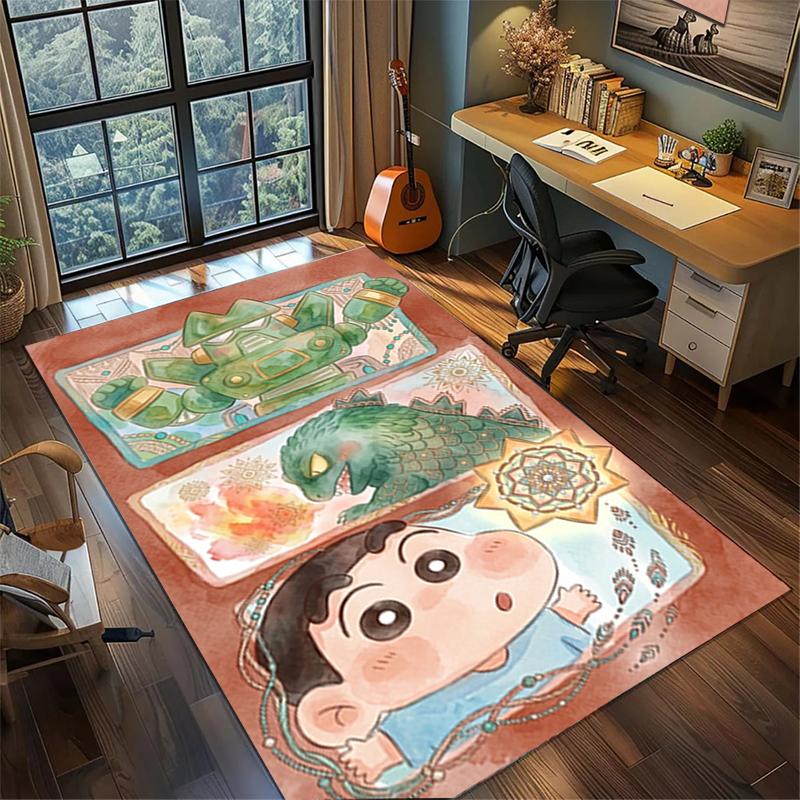 Crayon Shin-chan Non Slip Washable Rug Large Area Carpet Gamer Room Bedroom Home Decor